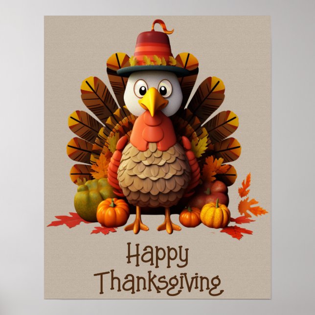 Happy thanksgiving Turkiet Poster (Framsidan)