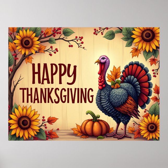 Happy thanksgiving Turkiet Poster (Framsidan)