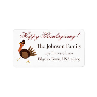 Happy thanksgiving Turkiet-Returadressen Adressetikett