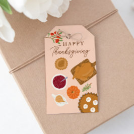 Happy thanksgiving Turkiet - Rosa vid middagen Presentetikett