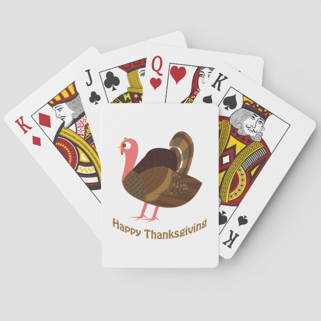 Happy thanksgiving! Turkiet Spel Kort (Baksidan)