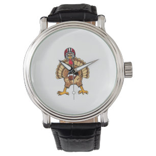 Happy thanksgiving Turkiet spelar fotboll Pappa Ma Armbandsur