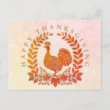 Happy thanksgiving Turkiet-vykort
