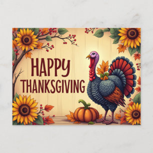 Happy thanksgiving Turkiet-vykort Vykort