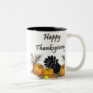 Happy thanksgiving Två-Tonad mugg