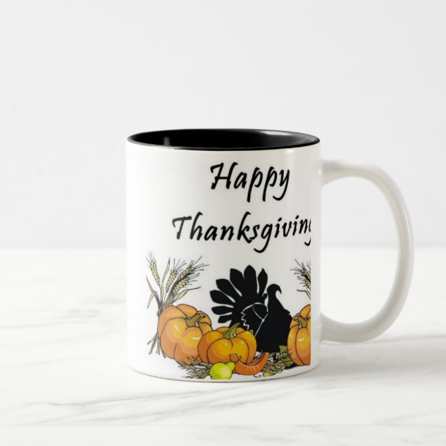 Happy thanksgiving Två-Tonad mugg (Höger)