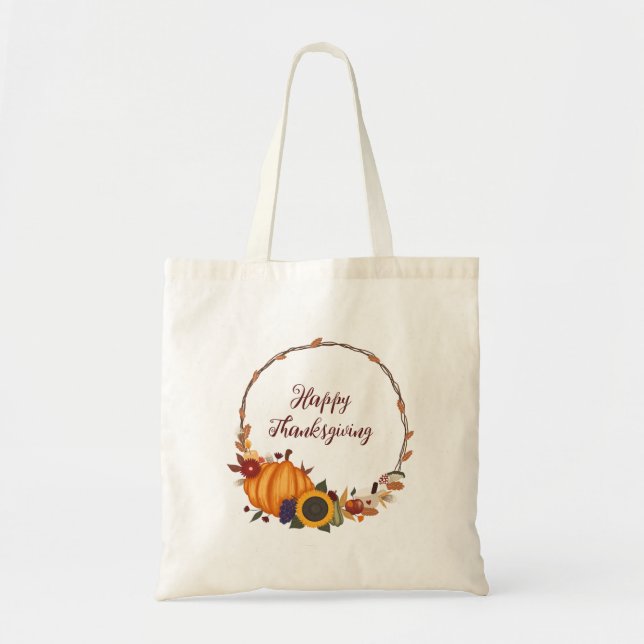 Happy thanksgiving tygkasse (Framsidan)