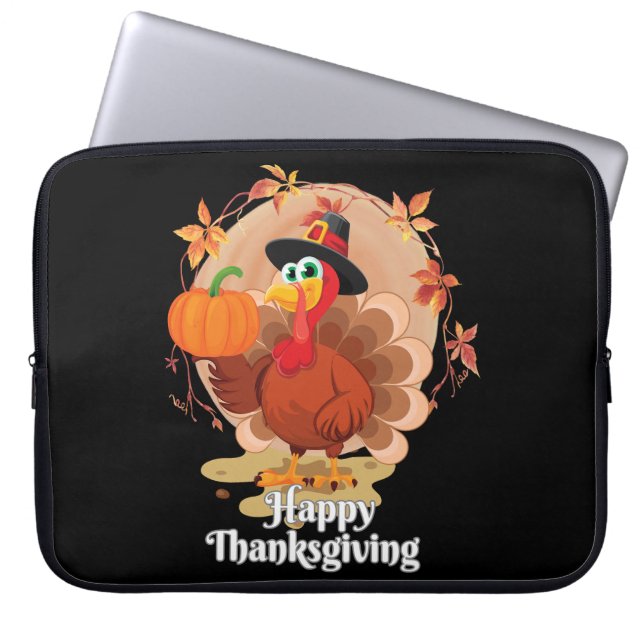 Happy thanksgiving Typografi Laptop Fodral (Framsidan)