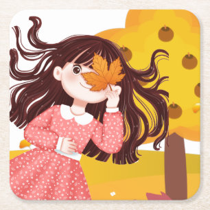 Happy thanksgiving underlägg papper kvadrat