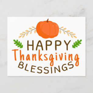 Happy thanksgiving välsignad tacksam vänskapsgivan vykort
