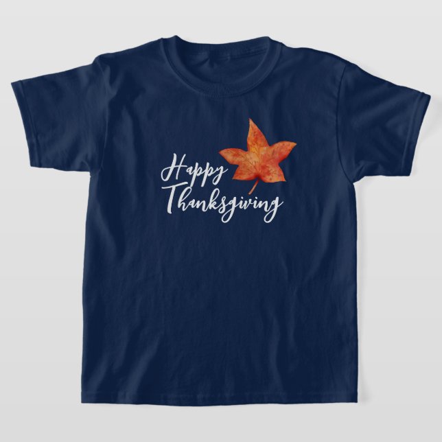 Happy thanksgiving vattenfärgsfärgsmönsterkarta Lö T Shirt (Laydown)