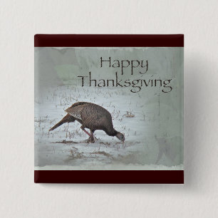 Happy thanksgiving Vild Turkiet Knapp
