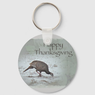 Happy thanksgiving Vild Turkiet Nyckelring