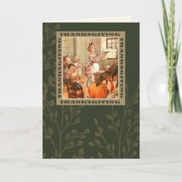 Happy thanksgiving. Vintage Art-gratulationskort Helgkort