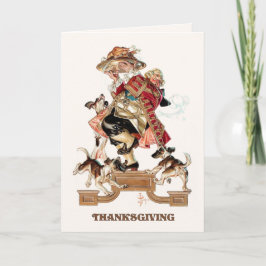 Happy thanksgiving. Vintage Art Humous Helgkort