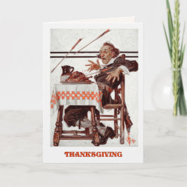Happy thanksgiving. Vintage Art Humous Helgkort