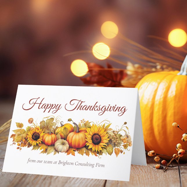 Happy thanksgiving Vintage Pumpkins Anpassningsbar Helgkort (Skapare uppladdad)