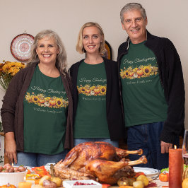 Happy thanksgiving Vintage Pumpkins Anpassningsbar T Shirt