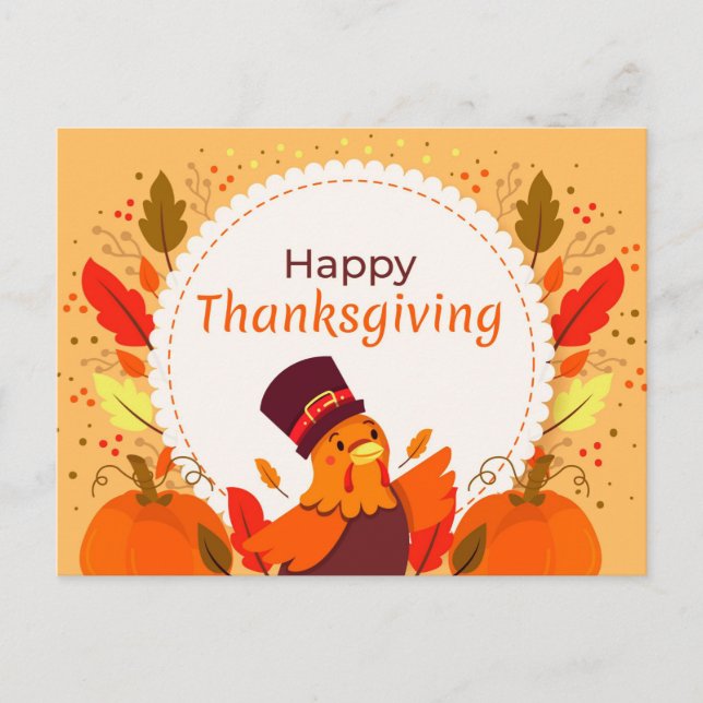 Happy thanksgiving vykort (Framsida)