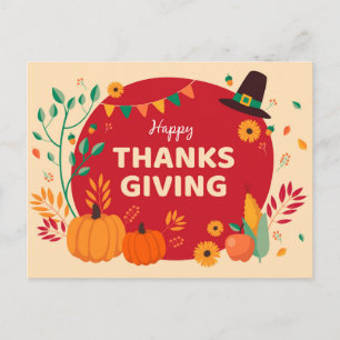 Happy thanksgiving vykort