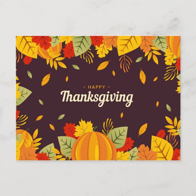 Happy thanksgiving vykort (Framsida)