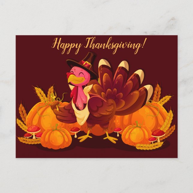 Happy thanksgiving vykort (Framsida)
