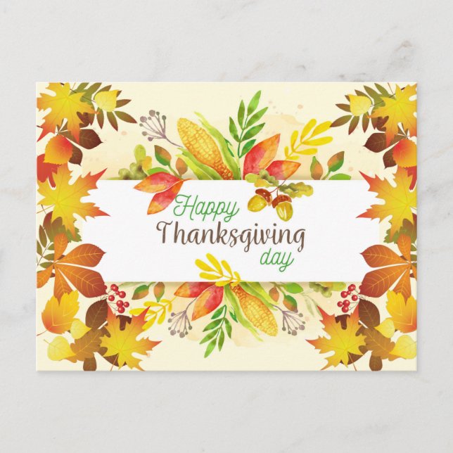 Happy thanksgiving vykort (Framsida)