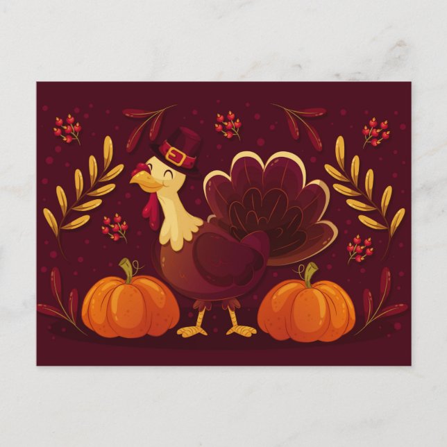 Happy thanksgiving vykort (Framsida)