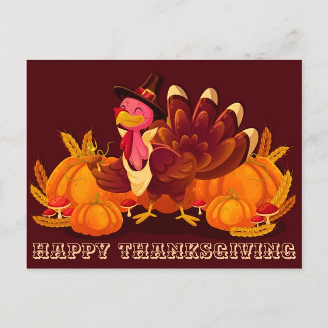 Happy thanksgiving vykort (Framsida)