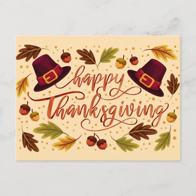 Happy thanksgiving vykort (Framsida)