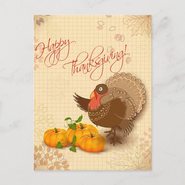 Happy thanksgiving vykort (Framsida)