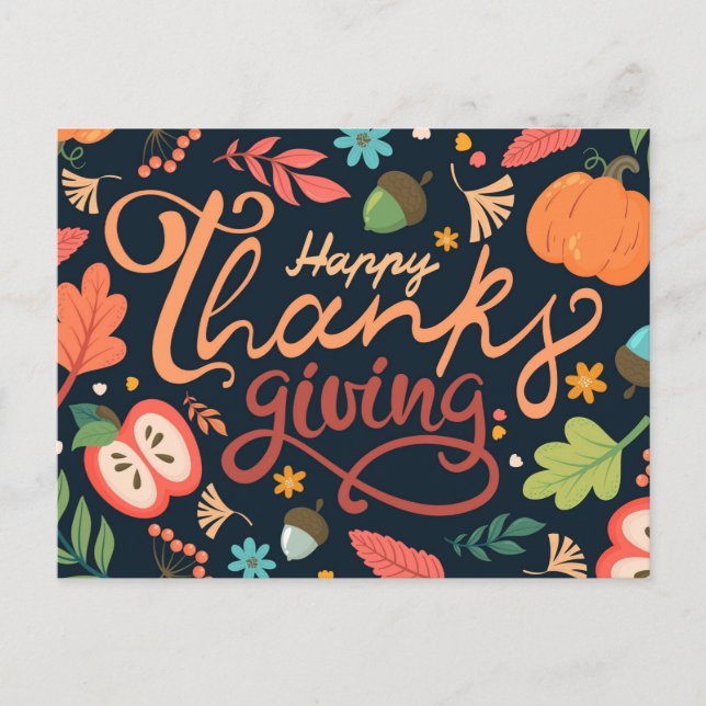 Happy thanksgiving vykort (Framsida)