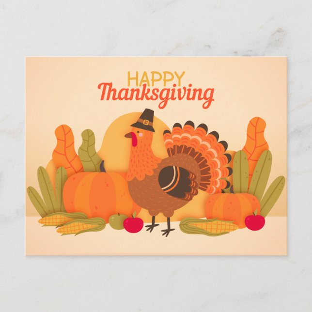 Happy thanksgiving vykort (Framsida)