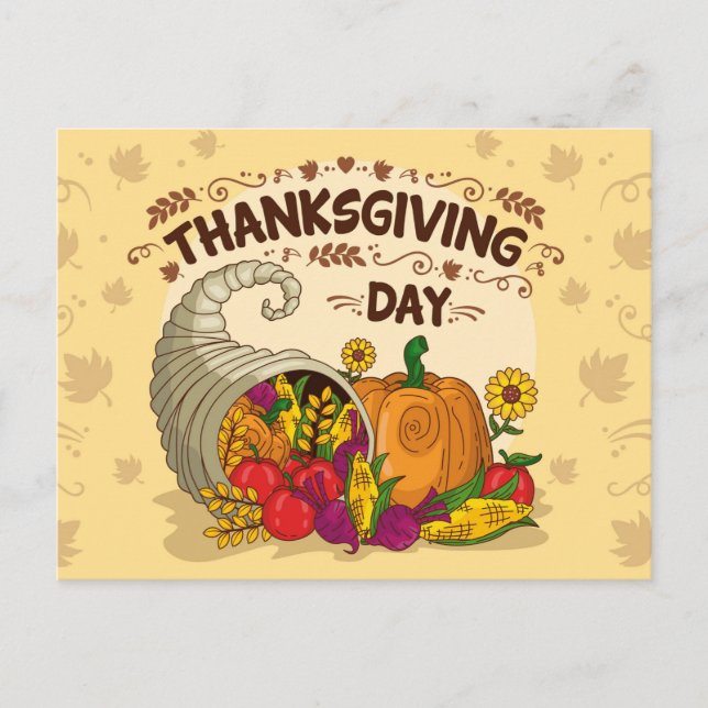 Happy thanksgiving vykort (Framsida)