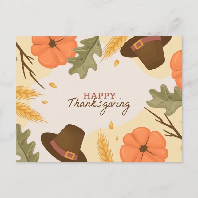 happy thanksgiving vykort (Framsida)