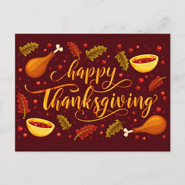 Happy thanksgiving vykort (Framsida)