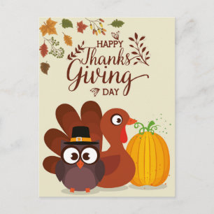Happy thanksgiving vykort