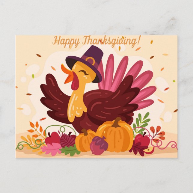 Happy thanksgiving vykort (Framsida)