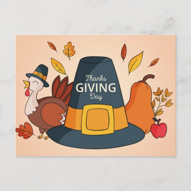 Happy thanksgiving vykort (Framsida)