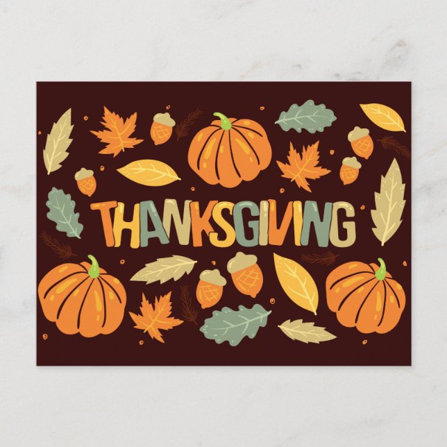 Happy thanksgiving vykort (Framsida)