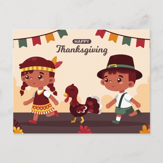 Happy thanksgiving vykort (Framsida)