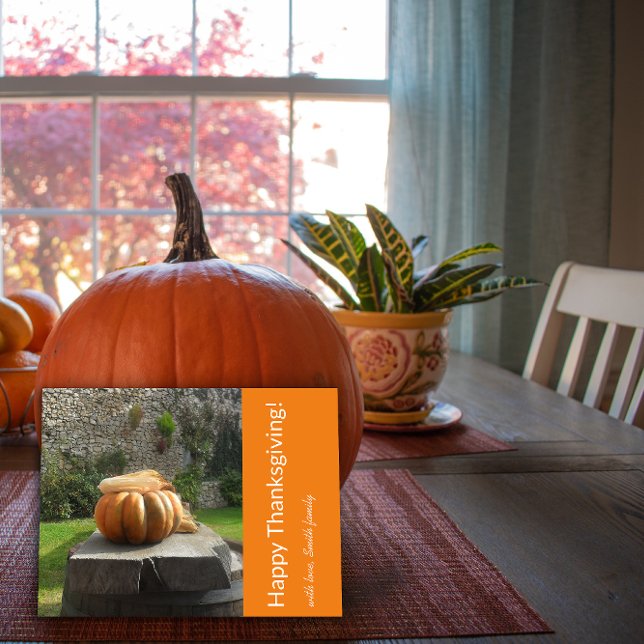 Happy thanksgiving-vykort för fotomeddelande meddelande vykort (Skapare uppladdad)
