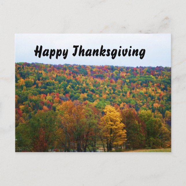 HAPPY THANKSGIVING-vykort Helg Vykort (Framsida)