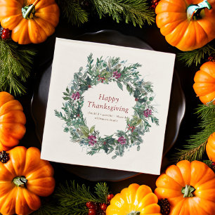 Happy thanksgiving Watercolor Autoland Wand Pappersservett
