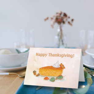 Happy thanksgiving Watercolor Pumpkin Paj Helgkort