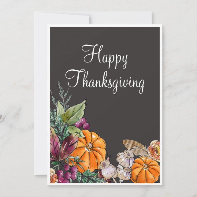 Happy thanksgiving Watercolor Pumpkins Autumn (Framsida)