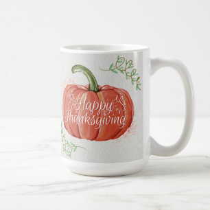 Happy thanksgiving - WC Pumpkin med Ord Art Kaffemugg