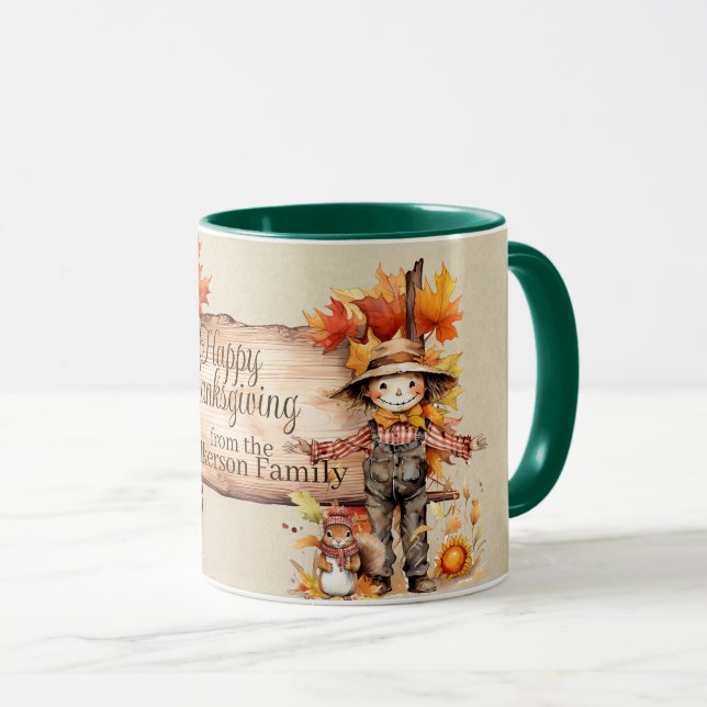 Happy thanksgiving Wood Sign & Autumn Scene Mugg (Framsida höger)