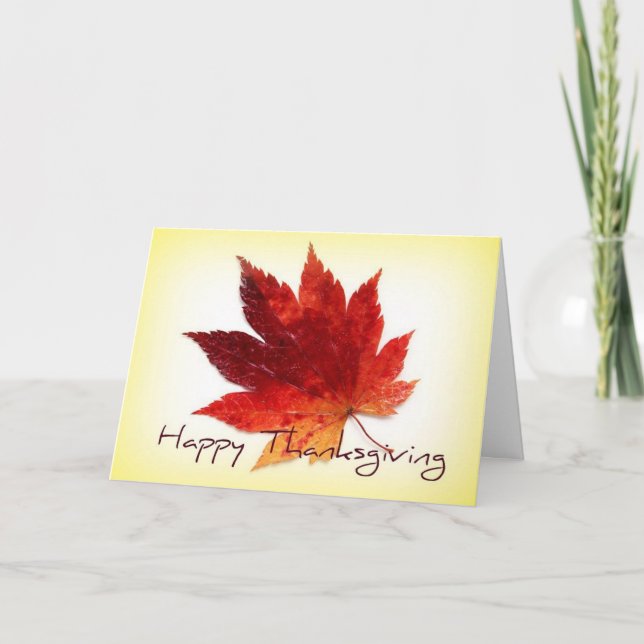 Happy thanksgivinghälsningkort helgkort (Framsida)