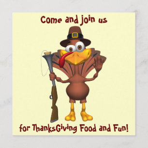 Happy thanksgivinghelgdagTurkiet inbjudningar